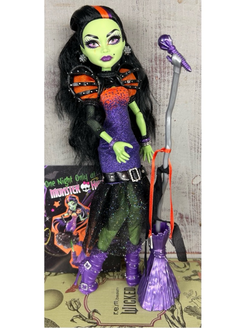 Monster High Green & Purple Fashion Doll with Orange Accents